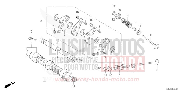 CAMSHAFT/VALVE for X-ADV 750 MAT DEEP MUD GRAY (NHD05) from 2025